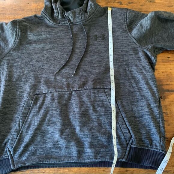 Under Armour Loose Fit Hoodie Heathered Gray Sz L - Picture 9 of 9